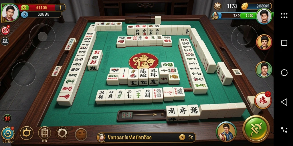 Tampilan gameplay Mahjong yang seru dan mendebarkan.
