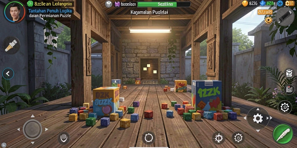 Screenshot gameplay <strong>8ZK</strong> menampilkan tantangan Puzzle yang menarik.