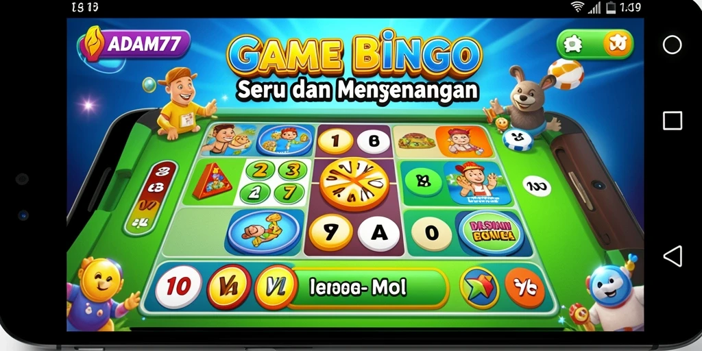 Screenshot gameplay Bingo ADAM77 yang menarik dan interaktif.