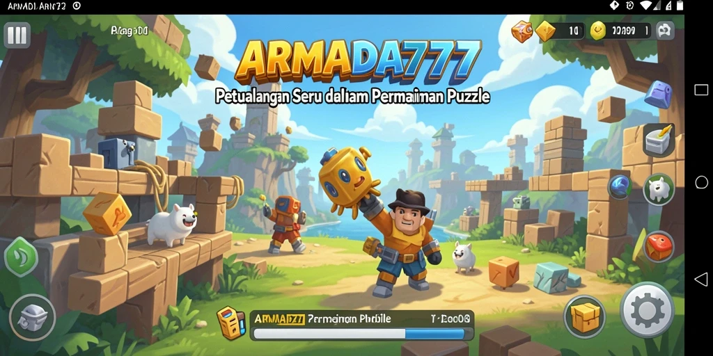 Tampilan gameplay ARMADA777 yang penuh warna dan menantang.