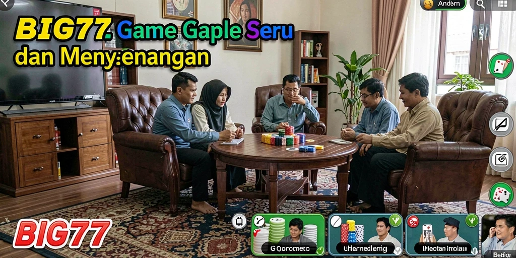 Tampilan gameplay Gaple yang seru dan interaktif di BIG77.