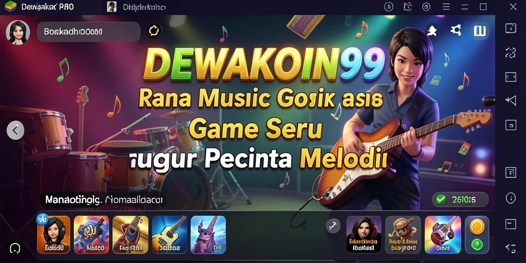 Tampilan seru gameplay DEWAKOIN99 saat memilih lagu.
