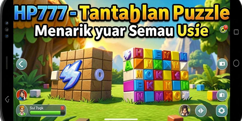 Tampilan gameplay puzzle yang menarik dan menantang di HP777.