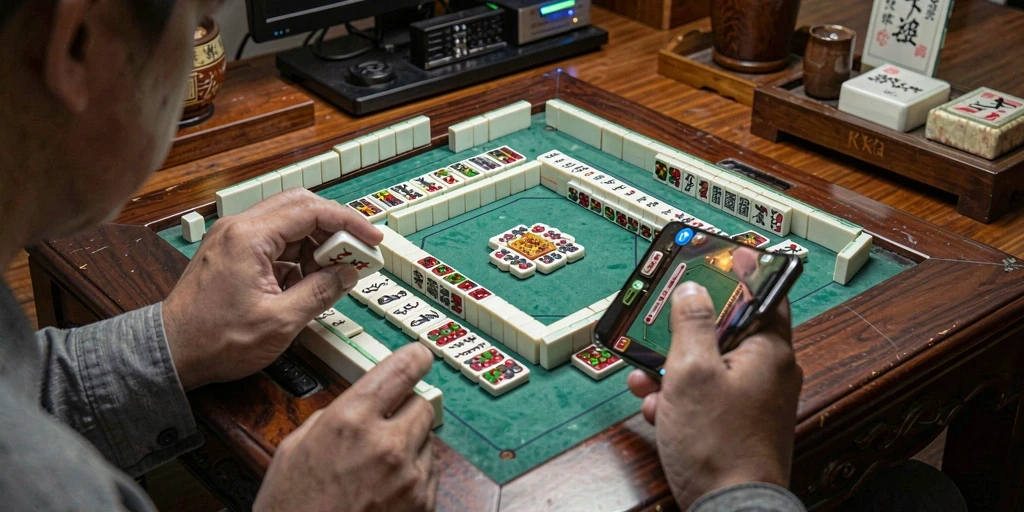 Screenshot KAKRP menunjukkan gameplay Mahjong yang menarik dan mendebarkan.