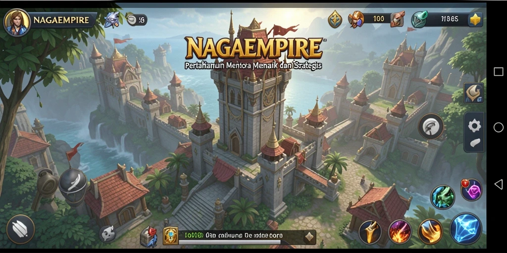 Screenshot NAGAEMPIRE menampilkan aksi mendebarkan dalam permainan Tower Defense.