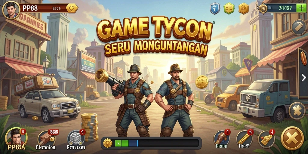 Tampilan gameplay PP88 yang menarik dalam membangun kerajaan bisnis.