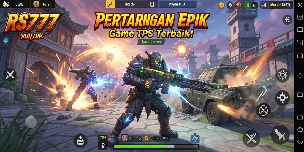 Tampilan aksi seru dalam RS777 dengan grafis memukau.