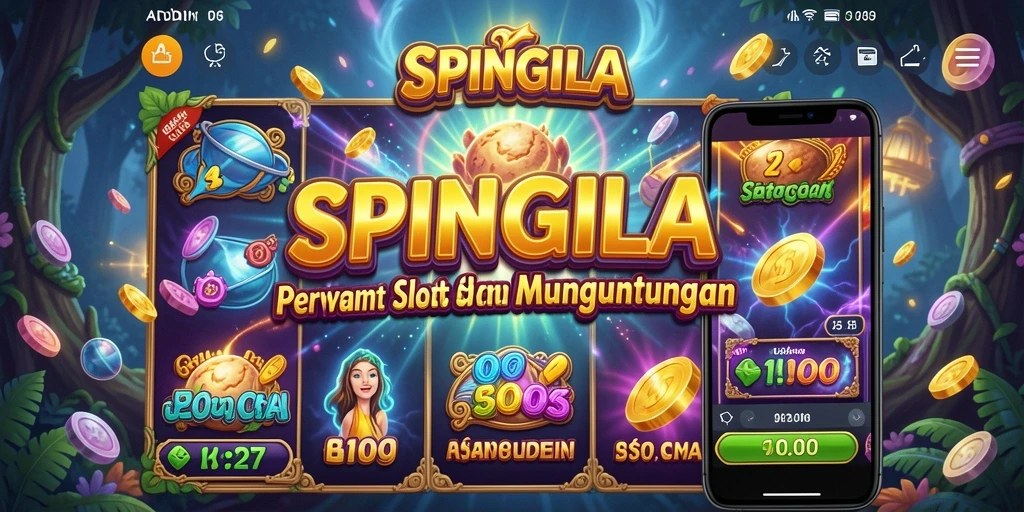 Tampilan gameplay SPINGILA yang mengesankan dengan berbagai tema slot.