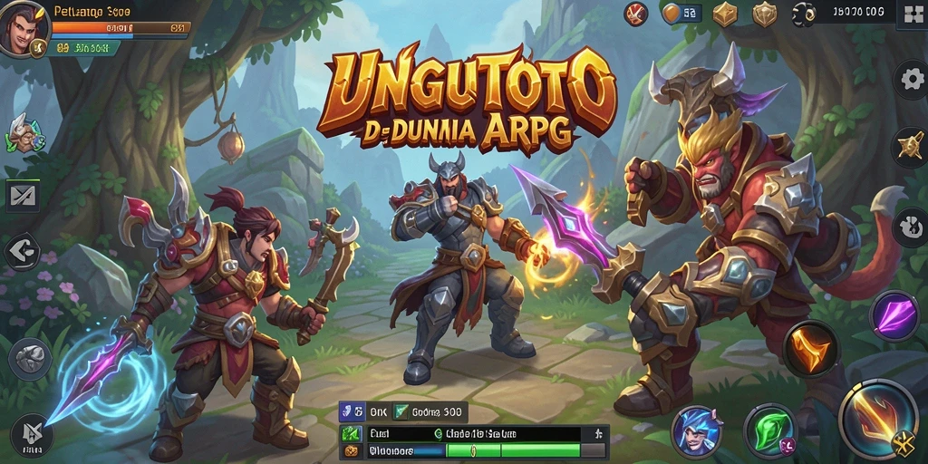 Gameplay seru UNGUTOTO dengan aksi bertarung yang mendebarkan.