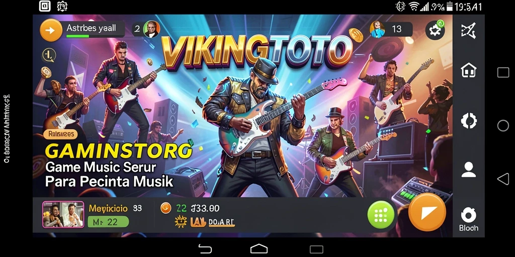 Tampilan gameplay seru dari VIKINGTOTO dengan berbagai genre musik.